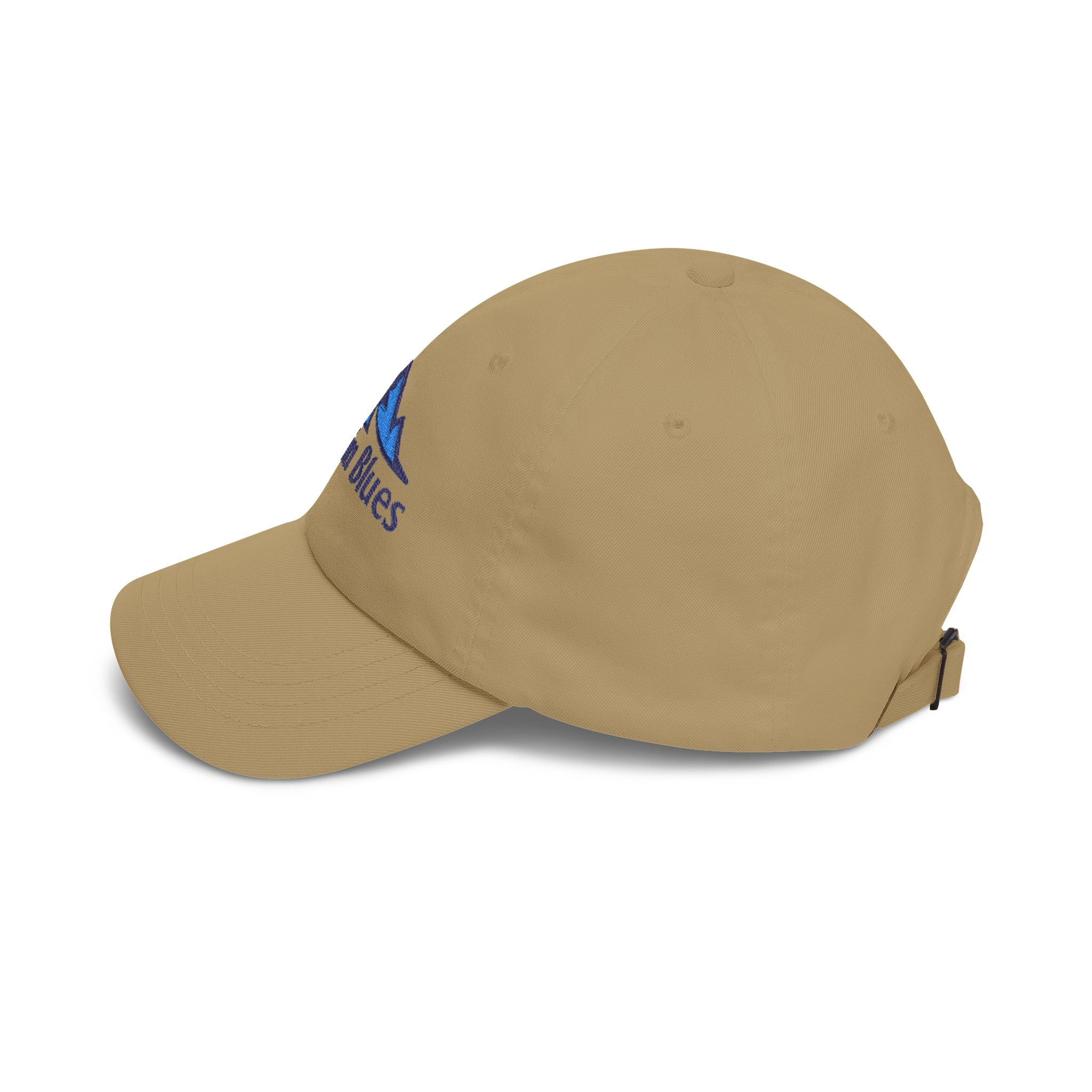 Denim Blues Mountain Cap — Embroidered Blue Mountain Logo Hat