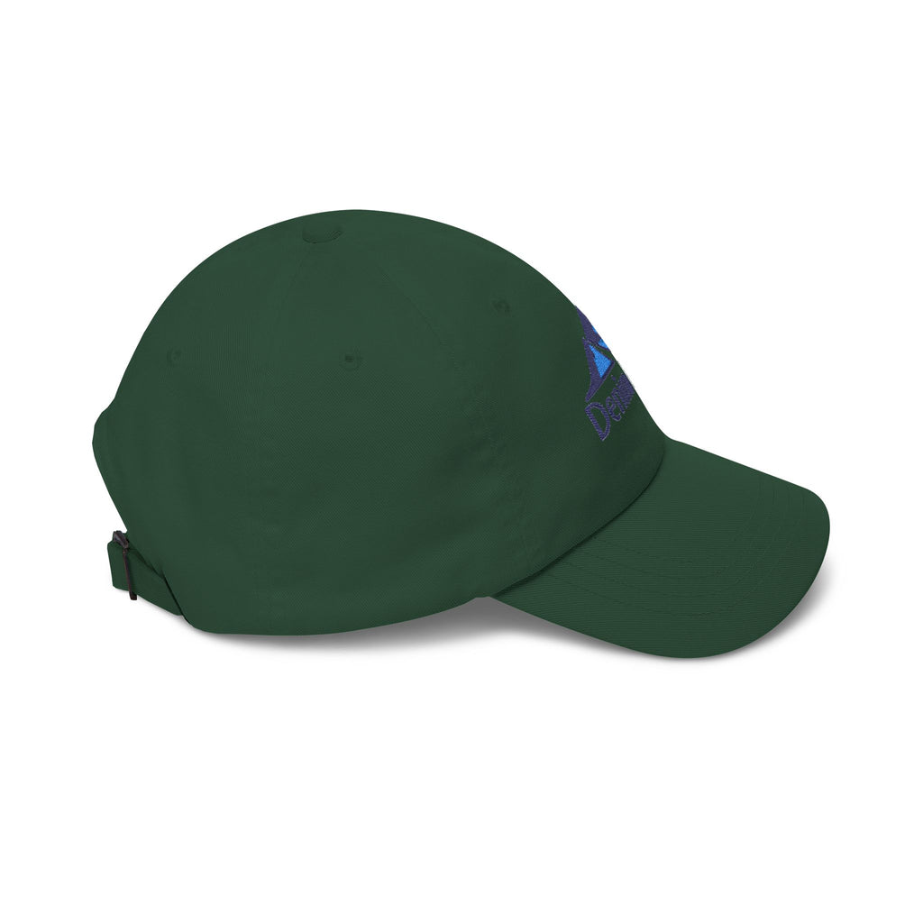 Denim Blues Mountain Cap — Embroidered Blue Mountain Logo Hat