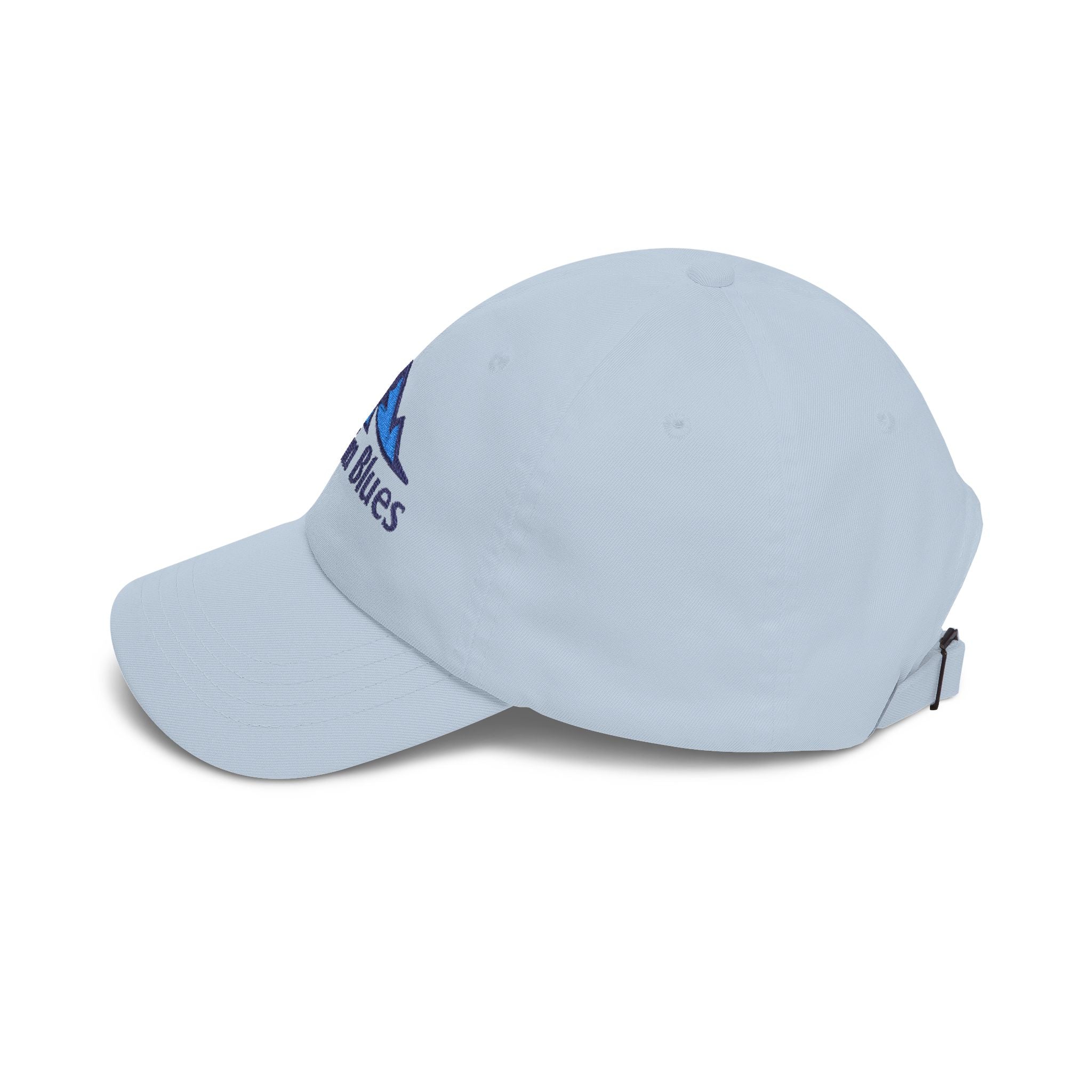 Denim Blues Mountain Cap — Embroidered Blue Mountain Logo Hat
