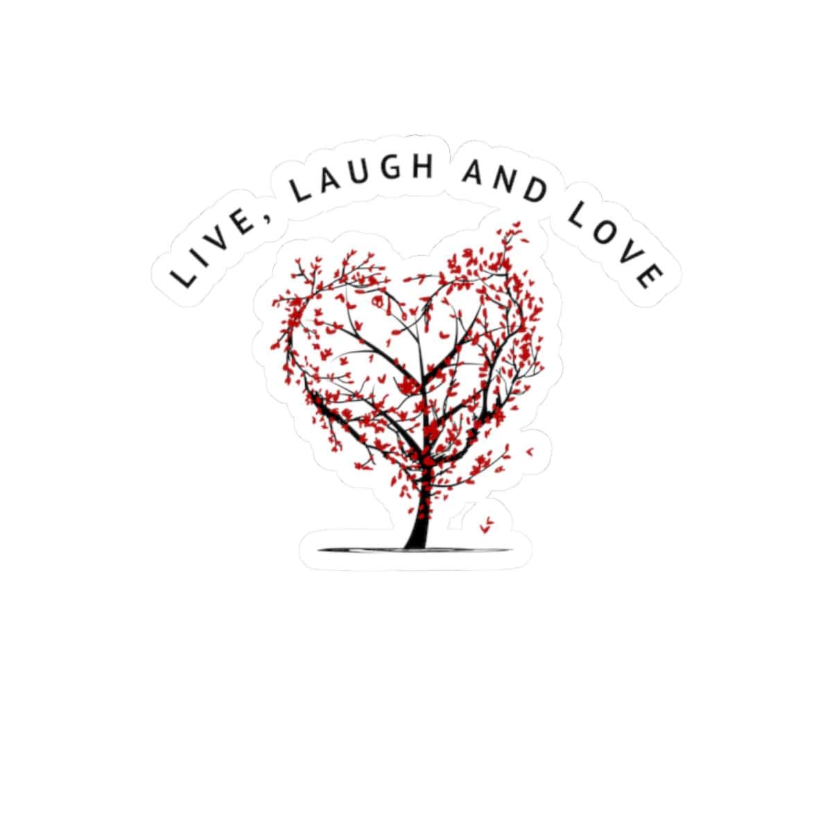 Heart Tree Sticker | Live Laugh Love Vinyl Decal (Kiss-Cut)