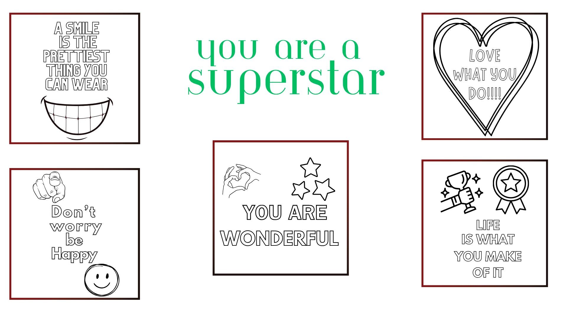 Motivational Quotes Coloring Book: Self-Healing Inspiration (Digital Download)