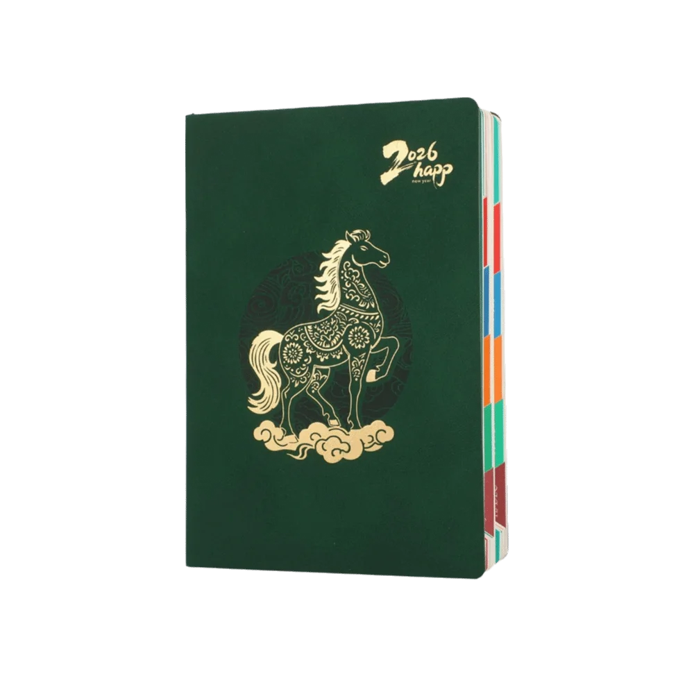 Goals Organizer 320 Sheets A5 Journal Textured PU Pen Loop Daily Journal Elastic Bond Monthly Index Daily Planner Workplace