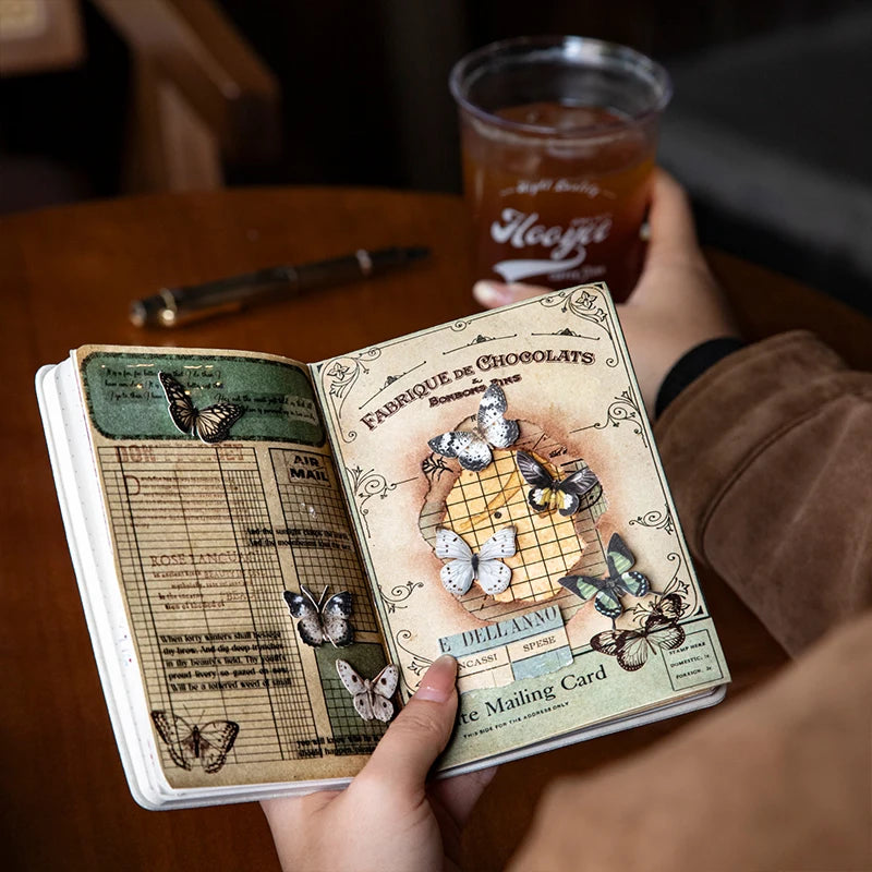 Journal GO 30pages Classic Collection Vintage Journaling Book Retro Note Scrapbook Old Memories Material Book Notebook Sationery