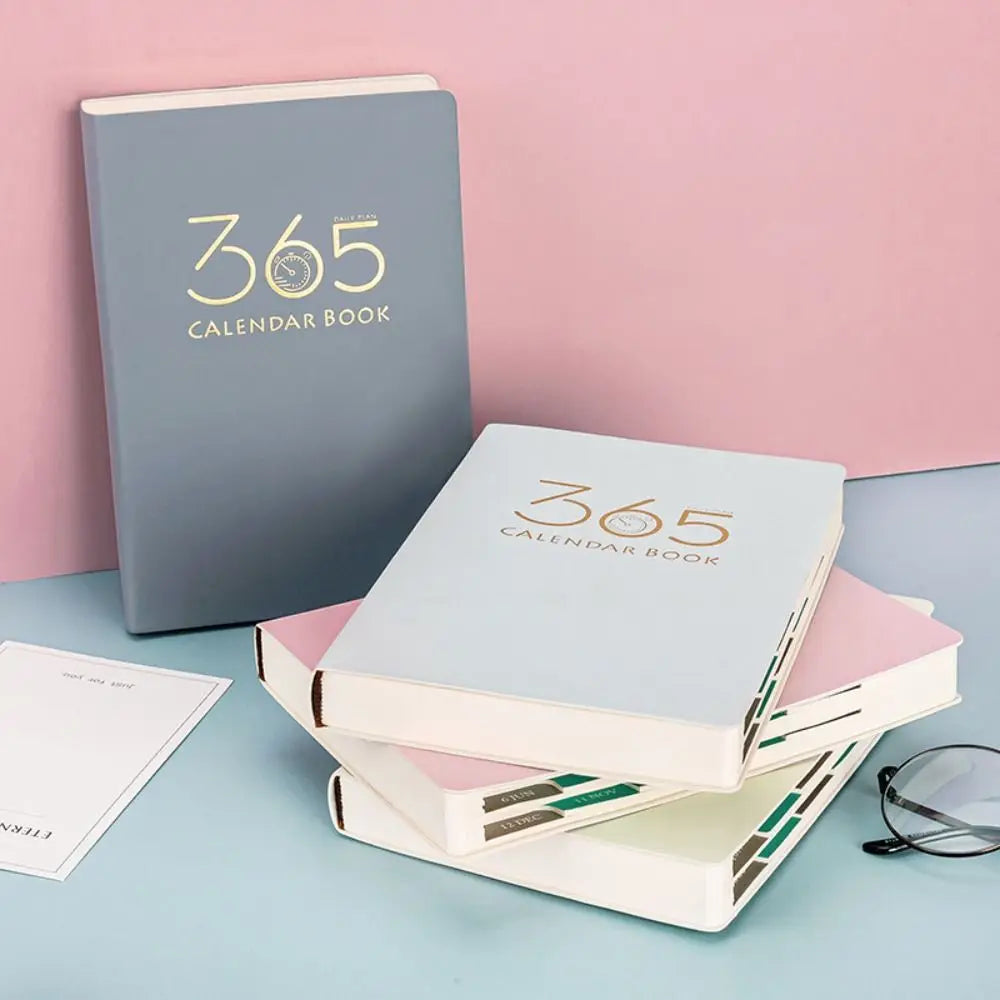 Goals Organizer 320 Sheets A5 Journal Textured PU Pen Loop Daily Journal Elastic Bond Monthly Index Daily Planner Workplace