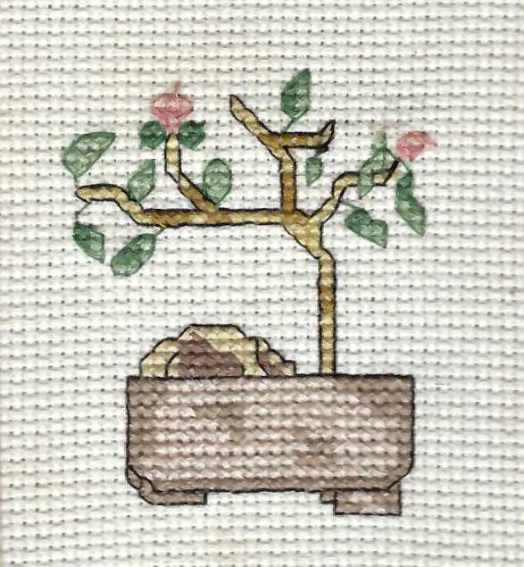 Bonsai Plant Cross Stitch Pattern