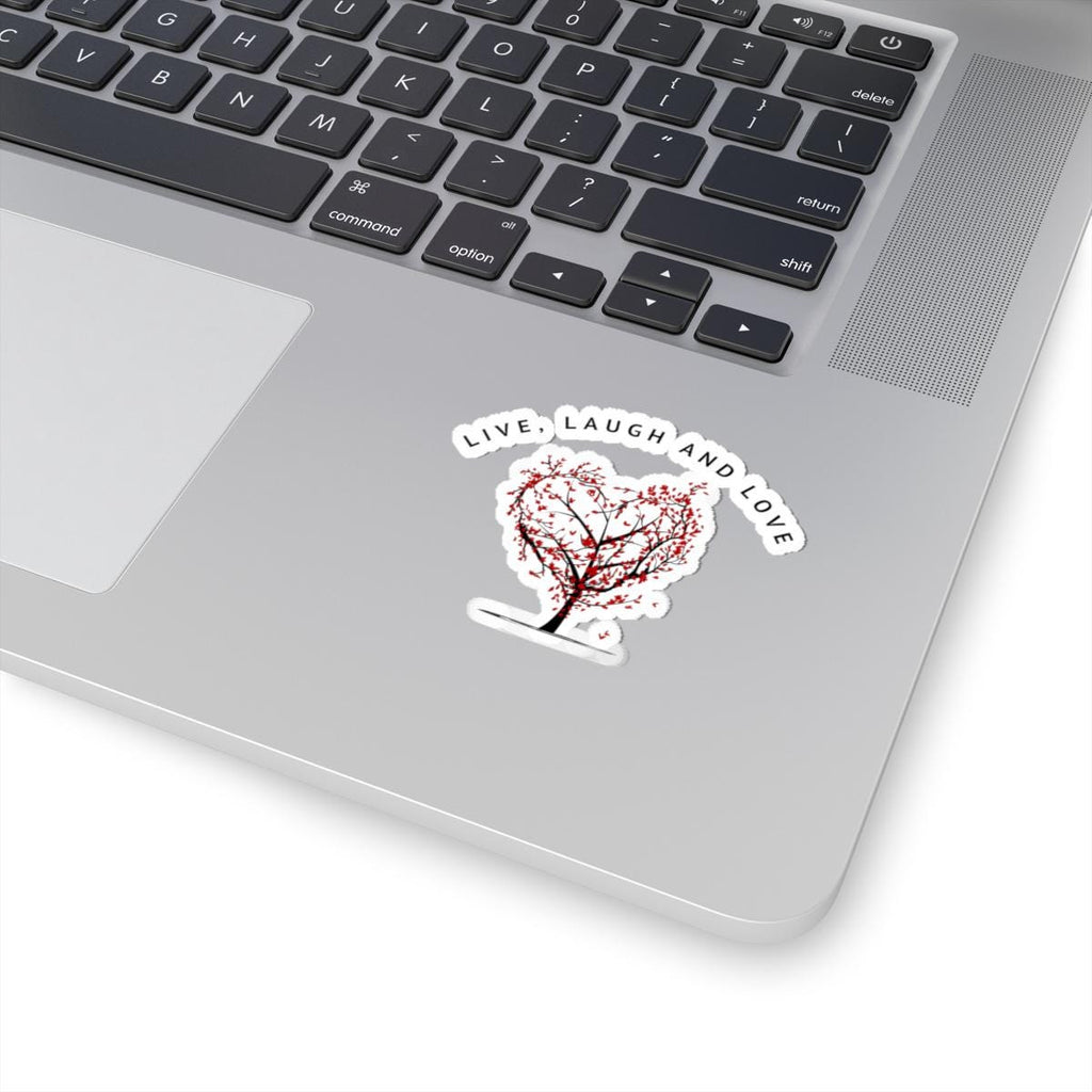 Heart Tree Sticker | Live Laugh Love Vinyl Decal (Kiss-Cut)