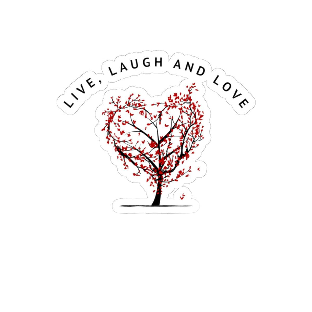 Heart Tree Sticker | Live Laugh Love Vinyl Decal (Kiss-Cut)
