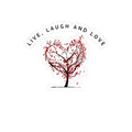 Heart Tree Sticker | Live Laugh Love Vinyl Decal (Kiss-Cut)